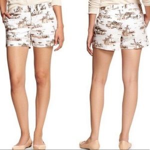 BANANA REPUBLIC Safari Print Shorts Size 00 Petite